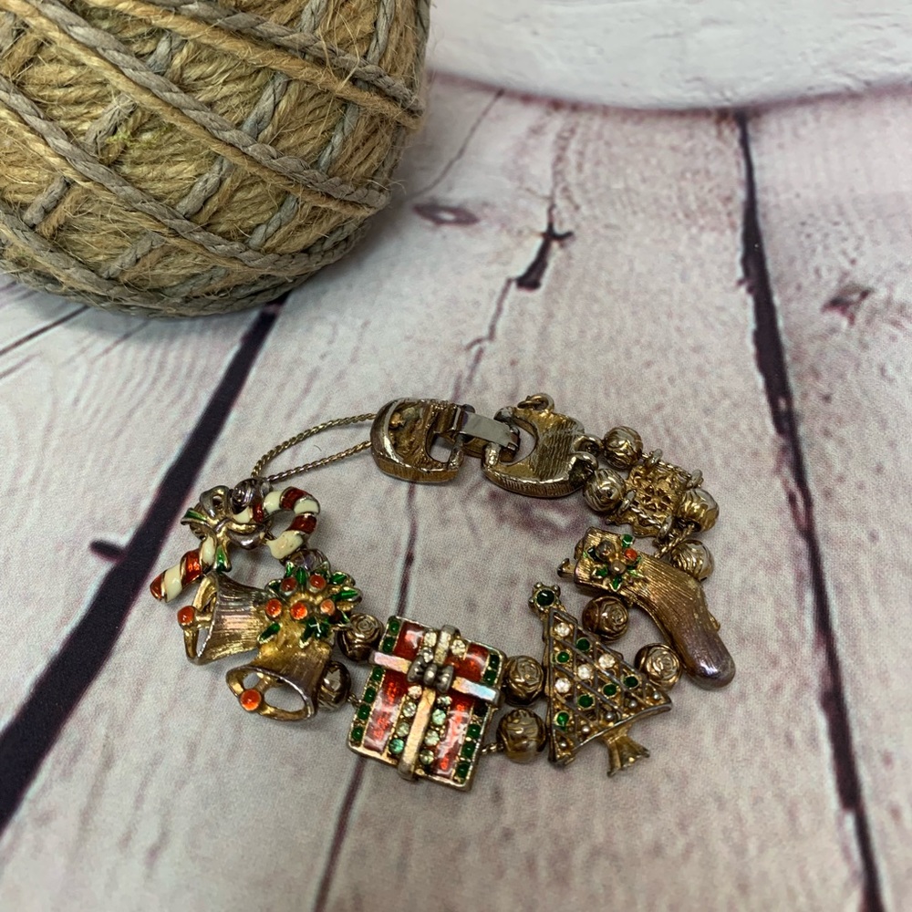 Vintage bracelet, Christmas theme